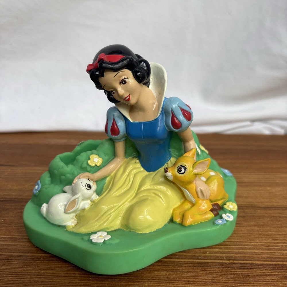 1993 Disney Snow White Floating Soap Dish Vintage Kid Care Tsumura Bunny Deer